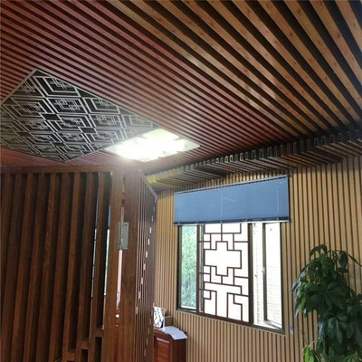 背景墙木纹异形铝合金型材格栅